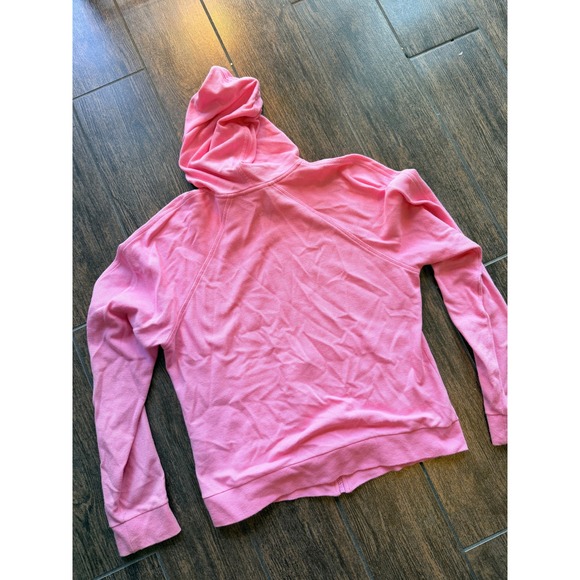 Lacoste Pink Cotton Pique Full Zip Hoodie Sweatshirt Womens 44 L 5191L - Picture 5 of 5